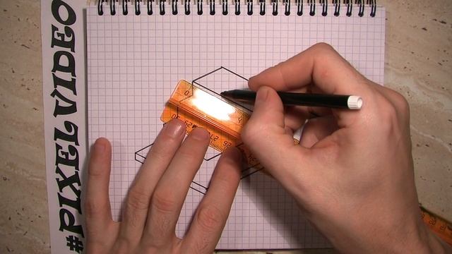 Impossible shape невозможная фигура 3д рисунки по клеточкам #pixelvideo смотреть онлайн