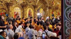Богослужение Вселенского Патриарха Варфоломея в Михайловском соборе Киева