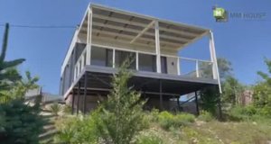 Каркасный дом на участке с уклоном_Модульный дом