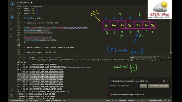 List Data Structure in Apex | Apex Data Structures Tutorial by SFDC Stop смотреть онлайн