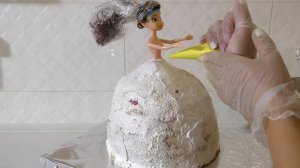 Кремовый ТОРТ ПРИНЦЕССА БЕЛЬ Сборка и украшение торта
