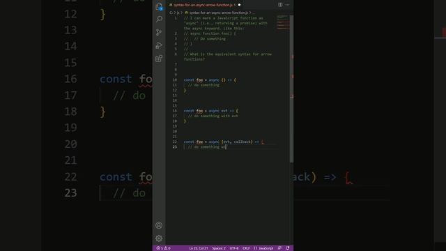 javascript - Syntax for an async arrow function