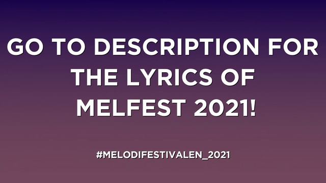 MELODIFESTIVALEN LYRICS 2021 смотреть онлайн