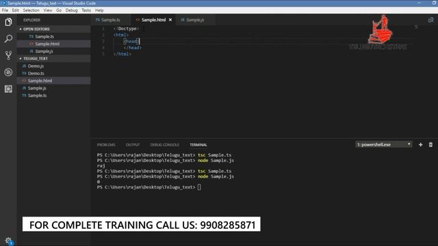 Typescript types in Telugu #3, Angular 4 in Telugu #3
