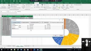 Диаграммы excel 2016, как построить диаграмму СОЛНЕЧНЫЕ ЛУЧИ