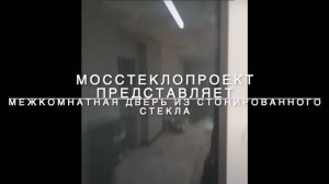 Монтаж межкомнатной стеклянной двери из тонированного серого стекла с закалкой