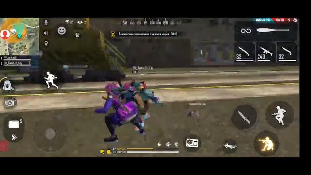 Играем в игру фри фаер 😝 без звука. смотреть онлайн