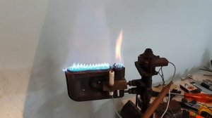 Работа исправной горелки газового обогревателя для кемперов Truma