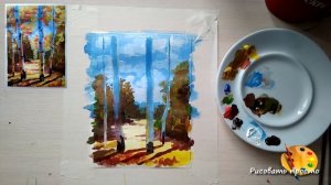 Рисуем осень Акрилом Для самых начинающих