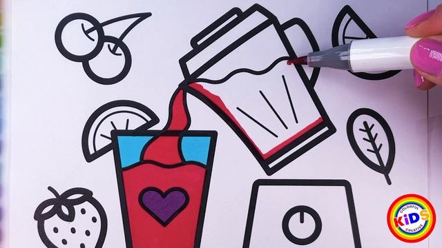 How to Draw a FRUIT SMOOTHIE Easy Step by Step for Kids ????? смотреть онлайн