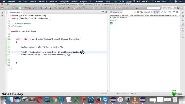 User Input using BufferedReader смотреть онлайн