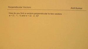 How do you find many Vectors Perpendicular to one or more vectors