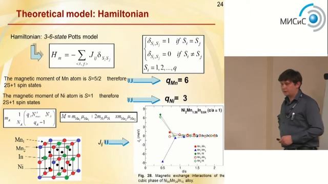 Теоретические исследования магнитных и магнитокалорических свойств сплавов Гейслера смотреть онлайн