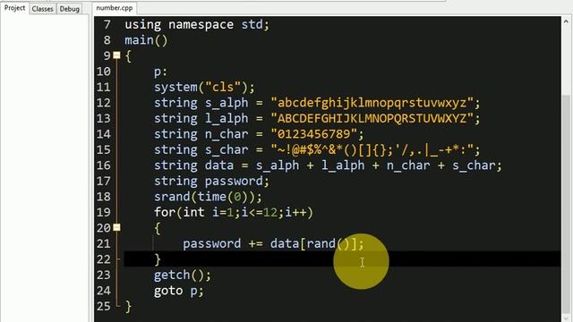 Password Generator in C++ | YouTube Link Generator in C++ | C++ Program