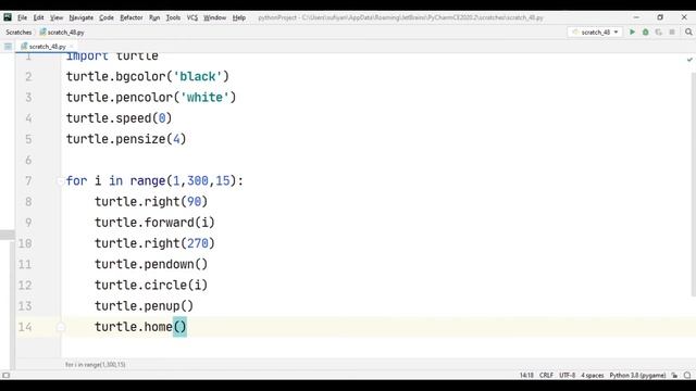 Python- Concentric Circles in Python Turtle | Python Turtle Graphics Tutorials #41 | #pythonturtle