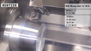 Точение нержавеющей стали обработка канавок пластинами из сплава AP301U от ACHTECK