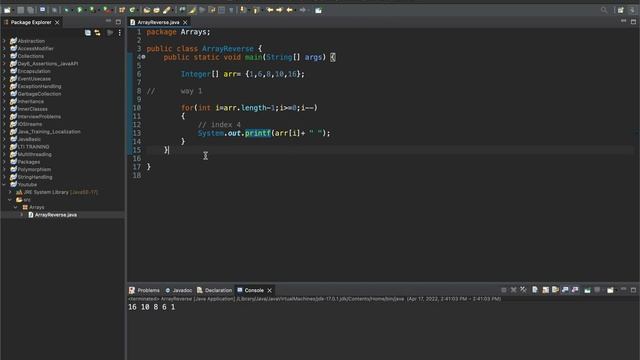 Java program to Reverse an Array | TCS, Infosys, Cognizant Frequently Asked Question ? смотреть онлайн