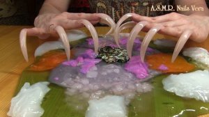 SLIME mixing. Satisfying ASMR Long Nails Vera