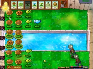 Plants vs Zombies / Adventure 1 Pool 2 / Растения против Зомби / Прохождение