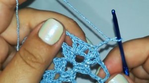 МК Красивейшая скатерть небесного цвета 1-часть