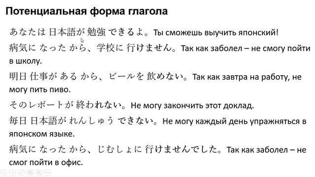 JLPT N4. Потенциальная форма глагола (форма "могу сделать"). – смотреть ...