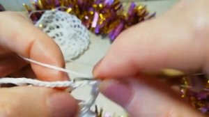 Новогодний шар крючком+клей. #Christmas Ball crochet