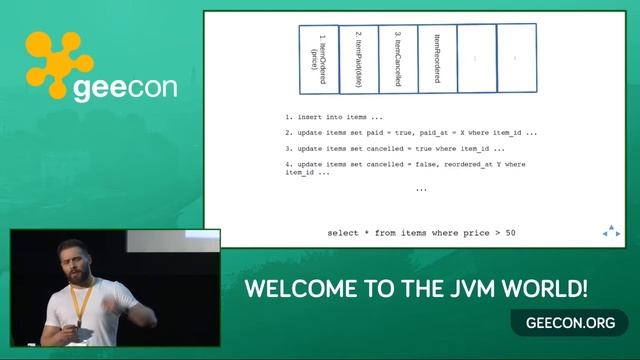 GeeCON 2017: Jakub Pilimon - Event Sourcing and CQRS with Spring Stream смотреть онлайн