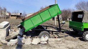 Прицеп самосвал на лебёдке