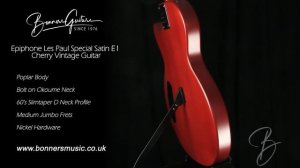 Epiphone Les Paul Special Satin E1 Cherry Vintage Guitar