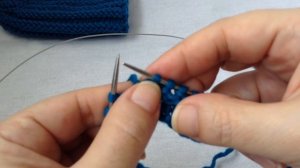 МК №8 Шапка - бини поперечного вязания укороченными рядами