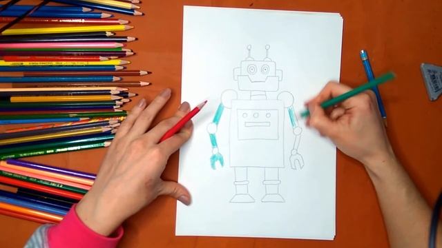 Как нарисовать робота. Онлайн-школа рисования "Малевашки"