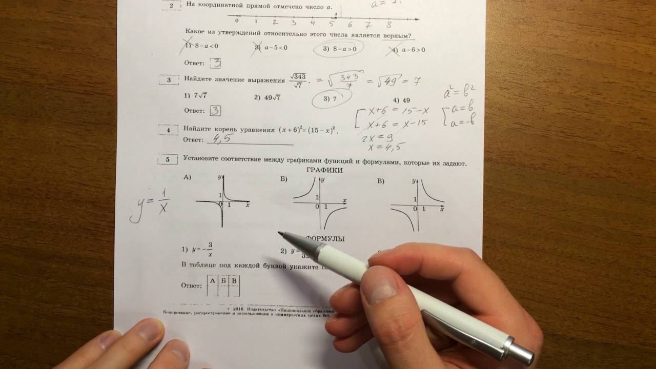 Модуль Алгебра ОГЭ  математика