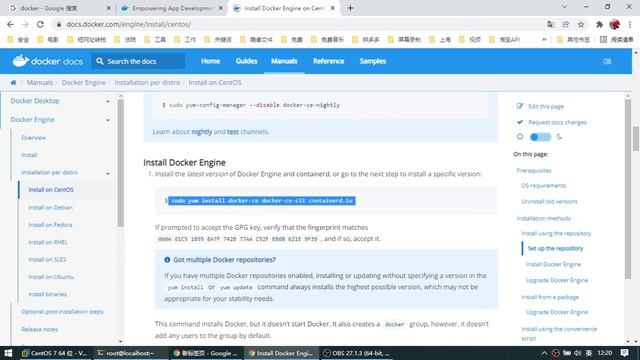 2、Linux CentOS 7 系统 yum 安装Docker смотреть онлайн