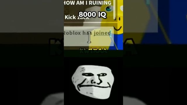 Roblox 8000 IQ Moment! ?? (Troll Face Meme) #shorts #roblox #trollface