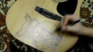 Как рисовать на гитаре