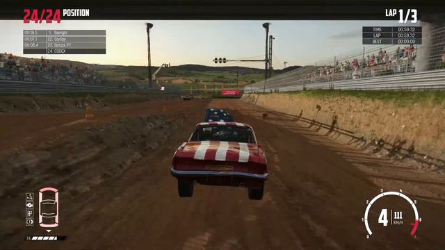 Wreckfest in 2020 Banger race Crash Canyon Main Circuit C121 Rocket Brian Ronis Spilner