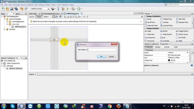 java swing hello world example смотреть онлайн