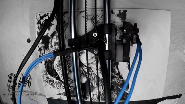 Процесс выжигания. Чпу нихром. Выжигание по дереву. Портрет. смотреть онлайн