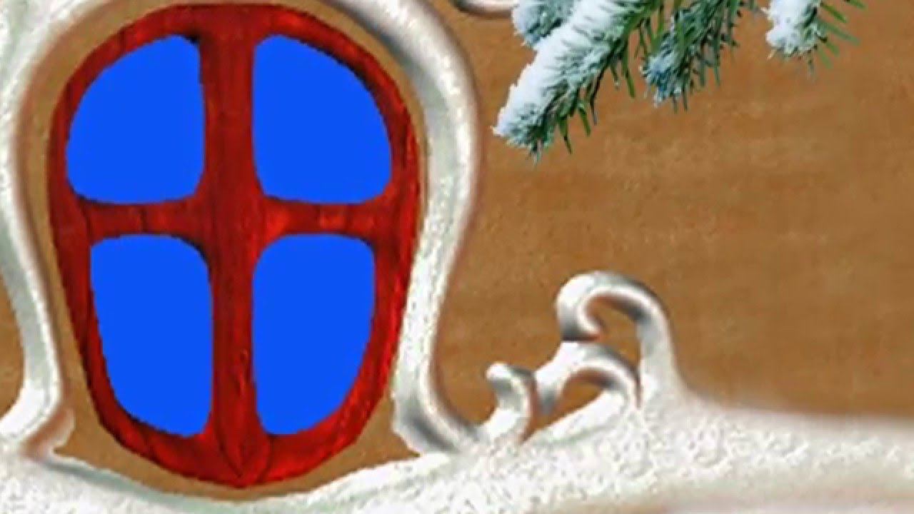 Футаж фон окно зима #001 Footage box winter blue background effects