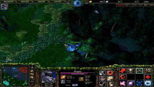 DotA 6.81d - Magina, Anti-Mage Beyond GODLIKE ! смотреть онлайн