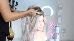 НЕБРЕЖНЫЙ ВЫСОКИЙ ПУЧОК С ПЛЕТЕНИЕМ - ВИДЕО-УРОК | HIGH BRIDAL MESSY UPDO HAIRSTYLE TUTORIAL
