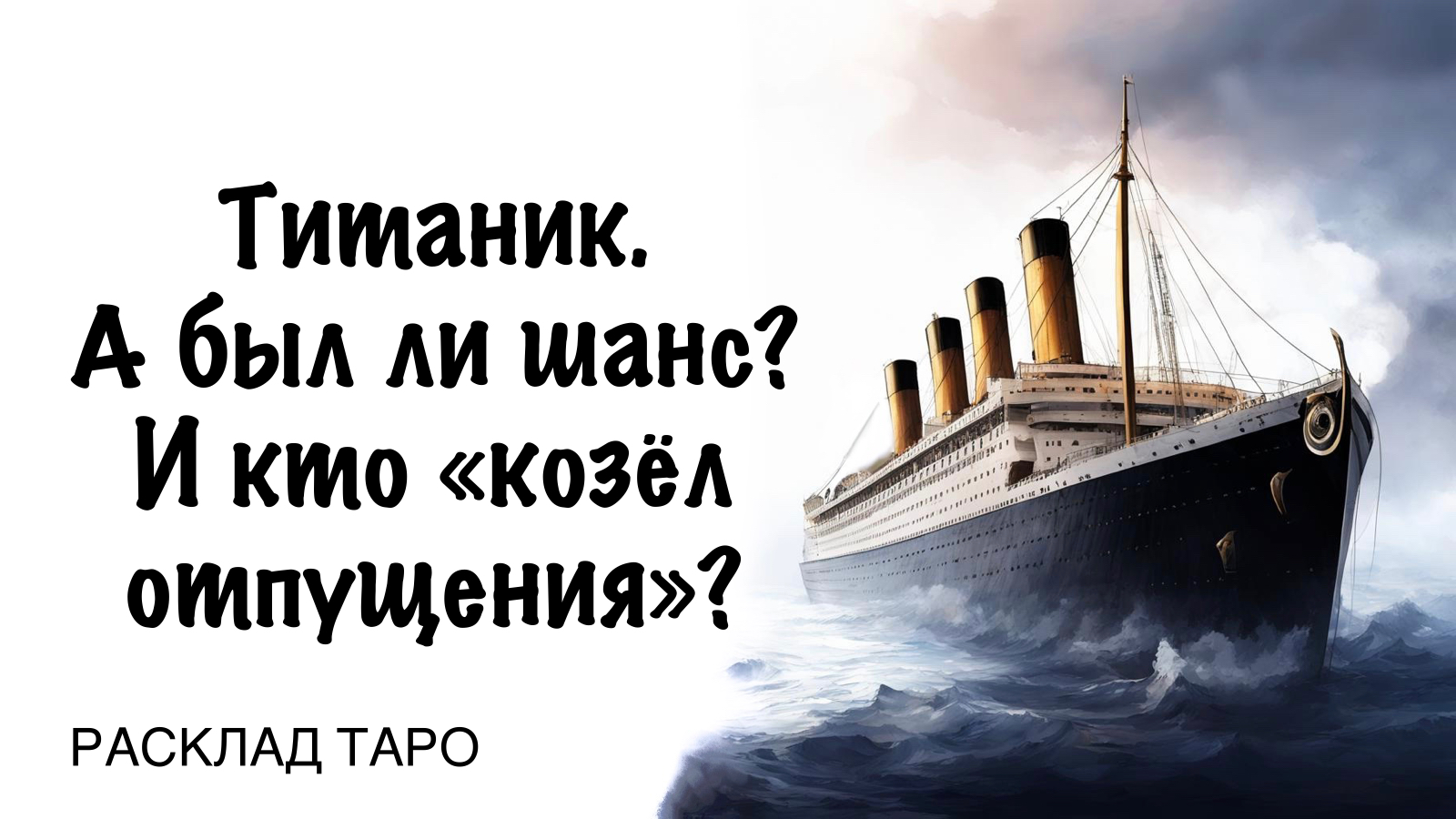 ? Титаник. Можно ли было избежать катастрофы? Кто виноват? ? Онлайн расклад  таро