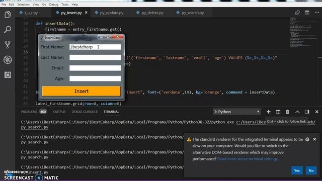 Python - How To Search Values From MySQL Database And Set It Into Textboxes In Python Tkinter |+Cod