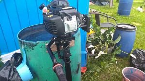 4 тактный hangkai f3.6 hp обкатываем на воздухе.