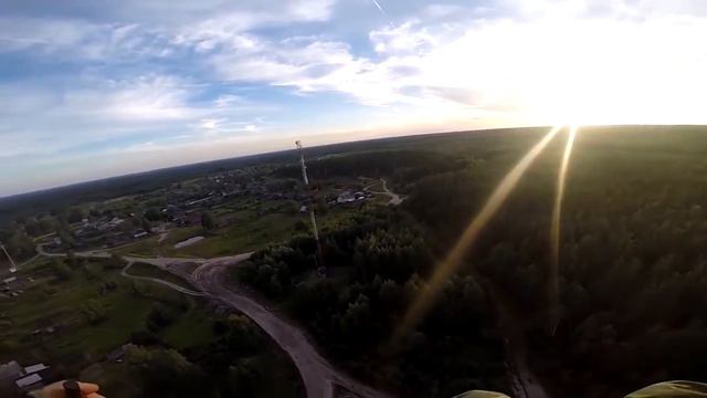 п Теша Нижегородская область  Полет на параплане 13 06 2015