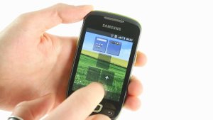 Демонстрация пользовательского интерфейса Samsung Galaxy Mini S5570