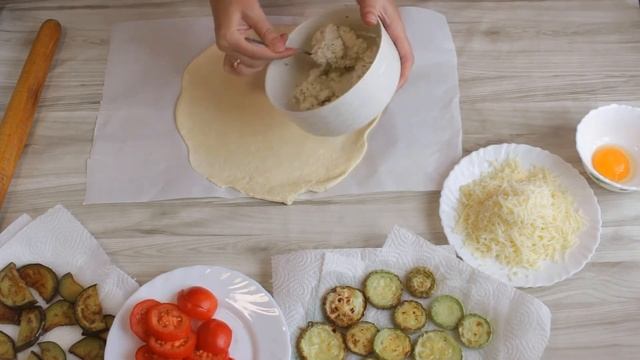 Галета с овощами. Открытый пирог
