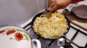 КАРТОШЕЧКА   ЖАРЕНАЯ С КВАШЕНОЙ КАПУСТОЙ