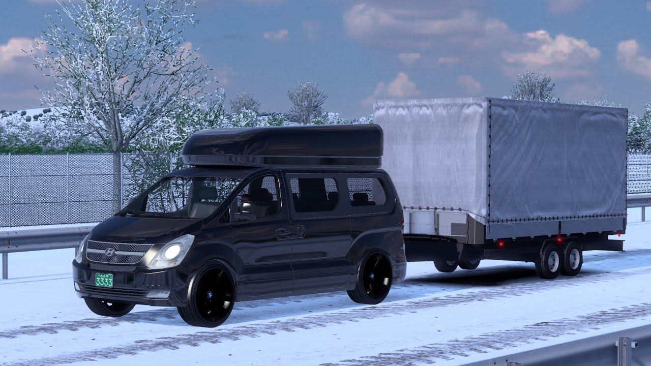 [ETS 2] Hyundai Starex H-1_Winter Cargo Delivery смотреть онлайн