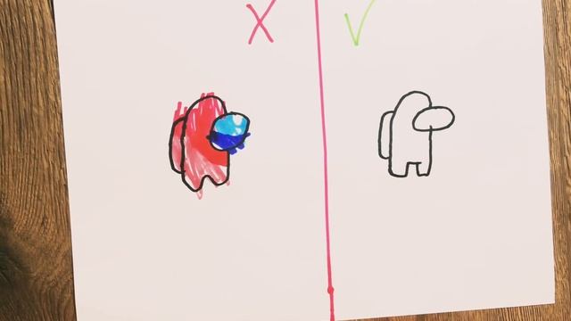 Как нарисовать персонажа из Among Us? смотреть онлайн